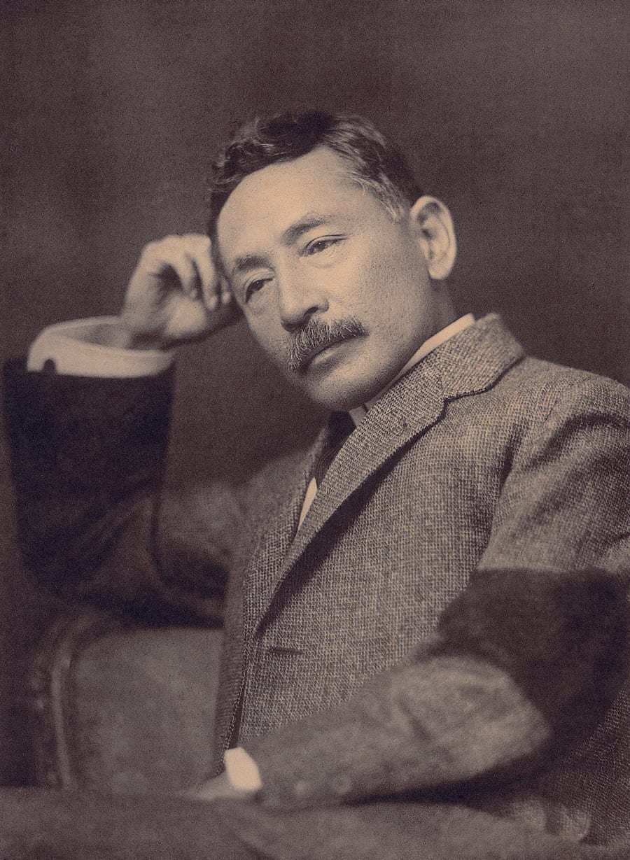 Portrait of Natsume Sōseki (September 1912, photographed by Ogawa Kazumasa)